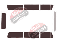 Kit film teinté Volkswagen Transporter T2 (2) Combi 4 portes (1967 - 1979)