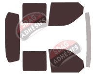 Kit film teinté Volkswagen Transporter T6 (6) Pick-up 4 portes (depuis 2015)
