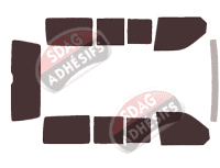Kit film teinté Volkswagen Transporter T6 (6) Court 4 portes (depuis 2015)