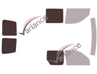 Glazing template - kit 3/4 rear - Peugeot Partner (1) Utility 5 doors (1998 - 2006) Glazing template - kit 3/4 rear - Peugeot Partner (1) Utility 5 doors (1998 - 2006)