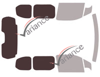 Verglasungsschablone - Kit 3/4 hinten - Toyota ProAce City (1) Court 4-5 Türen (seit 2018)