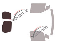 Glazing template - 3/4 rear kit - Peugeot Partner (3) Utility 5-6 doors (since 2018)