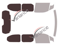 Schablone Verglasung - Kit 3/4 hinten - Toyota ProAce City (1) Long 4-5 Türen (seit 2018)