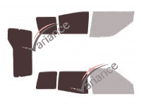 Glazing template - 3/4 rear kit - Nissan Terrano (2) 3 doors (1993 - 2006) Glazing template - 3/4 rear kit - Nissan Terrano (2) 3 doors (1993 - 2006)