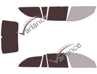 Mascherina per vetri - Kit 3/4 posteriore - Skoda Octavia (2) Combi Break 5 porte (2005 - 2013)