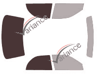 Verglasungsschablone - Kit 3/4 hinten - Subaru Impreza (2) Limousine 4 Türen (2000 - 2007)