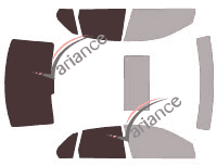 Plantilla de acristalamiento - Kit 3/4 trasero - Volkswagen Bora (2) 4 puertas (2005 - 2011)