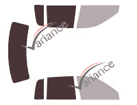 Gabarit vitrage - kit 3/4 arrière - Cadillac Fleetwood (2) Brougham Berline 4 portes (1993 - 1996)