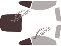 Gabarit vitrage - kit 3/4 arrière - Jaguar XK-XKR Coupe 2 portes (2006 - 2014)