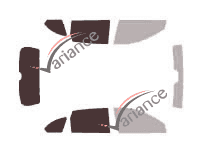 Mascherina per vetri - Kit 3/4 posteriore - Chevrolet Captiva 5 porte (2006 - 2015)