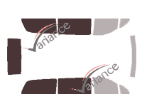Gabarit vitrage - kit 3/4 arrière - Mercedes-Benz Vito (2) Compact 4 portes (2003 - 2014)