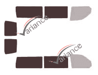 Gabarit vitrage - kit 3/4 arrière - Volkswagen Transporter T5 (5) Long 5 portes (2003 - 2015) Gabarit vitrage - kit 3/4 arrière - Volkswagen Transporter T5 (5) Long 5 portes (2003 - 2015)