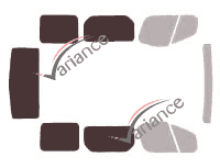 Gabarit vitrage - kit 3/4 arrière - Renault Trafic (2) Court 4 portes (2002 - 2015) Gabarit vitrage - kit 3/4 arrière - Renault Trafic (2) Court 4 portes (2002 - 2015)