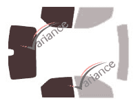 Glazing template - 3/4 rear kit - Dacia Logan (1) Sedan 4 doors (2005 - 2013)