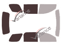 Gabarit vitrage - kit 3/4 arrière - Gmc Acadia (1) 5 portes (2006 - 2016)