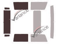 Mascherina per vetri - kit 3/4 posteriore - Hummer H2 SUT 4 porte (2004 - 2011)