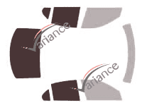 Glazing template - 3/4 rear kit - Cadillac BTS Sedan 4 doors (2005 - 2010)