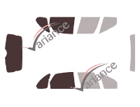 Template for glazing - 3/4 rear kit - Renault Scenic (1) 5 doors (1996 - 2003) Template for glazing - 3/4 rear kit - Renault Scenic (1) 5 doors (1996 - 2003)