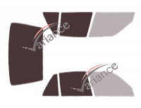 Glazing template - kit 3/4 rear - Peugeot 205 (1) 5 doors (1983 - 1999) Glazing template - kit 3/4 rear - Peugeot 205 (1) 5 doors (1983 - 1999)
