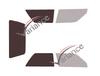 Window template - 3/4 rear kit - Renault Super 5 3 doors (1984 - 1997) Window template - 3/4 rear kit - Renault Super 5 3 doors (1984 - 1997)