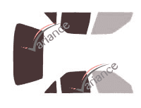 Gabarit vitrage - kit 3/4 arrière - Peugeot 405 Berline 4 portes (1987 - 1997)