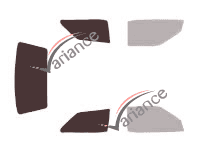 Gabarit vitrage - kit 3/4 arrière - Citroën ZX (1) 3 portes (1991 - 1998)