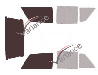 Glazing template - 3/4 rear kit - Citroën AX 3 doors (1986 - 1998) Glazing template - 3/4 rear kit - Citroën AX 3 doors (1986 - 1998)