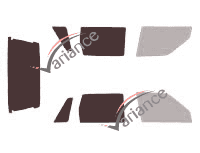 Glazing template - 3/4 rear kit - Citroën AX 5 doors (1986 - 1998) Glazing template - 3/4 rear kit - Citroën AX 5 doors (1986 - 1998)