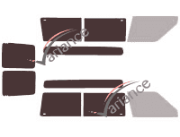 Glazing template - 3/4 rear kit - Renault Express (1) 4 doors (1985 - 2000) Glazing template - 3/4 rear kit - Renault Express (1) 4 doors (1985 - 2000)