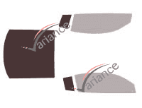 Glazing template - 3/4 rear kit - Audi R8 (1) Coupe 2 doors (2007 - 2014) Glazing template - 3/4 rear kit - Audi R8 (1) Coupe 2 doors (2007 - 2014)
