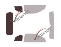 Glazing template - 3/4 rear kit - Aston Martin DB7 (1) Vantage Cabriolet 2 doors (1993 - 2004)