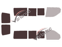 Gabarit vitrage - kit 3/4 arrière - Volkswagen Transporter T5 (5) Court 5 portes (2003 - 2015) Gabarit vitrage - kit 3/4 arrière - Volkswagen Transporter T5 (5) Court 5 portes (2003 - 2015)