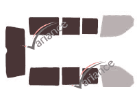 Gabarit vitrage - kit 3/4 arrière - Volkswagen Transporter T5 (5) Court 4 portes (2003 - 2015) Gabarit vitrage - kit 3/4 arrière - Volkswagen Transporter T5 (5) Court 4 portes (2003 - 2015)