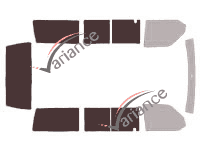 Glazing template - 3/4 rear kit - Volkswagen Transporter T4 (4) Short 4 doors (1990 - 2003) Glazing template - 3/4 rear kit - Volkswagen Transporter T4 (4) Short 4 doors (1990 - 2003)