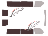 Glazing template - 3/4 rear kit - Volkswagen Transporter T4 (4) Long 5 doors (1990 - 2003) Glazing template - 3/4 rear kit - Volkswagen Transporter T4 (4) Long 5 doors (1990 - 2003)