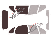 Glazing template - 3/4 rear kit - Renault Scenic (1) RX4 5 doors (1996 - 2003) Glazing template - 3/4 rear kit - Renault Scenic (1) RX4 5 doors (1996 - 2003)