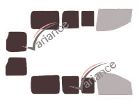 Mascherina per vetri - Kit 3/4 posteriore - Peugeot Expert (2) Court 6 porte (2007 - 2017) Mascherina per vetri - Kit 3/4 posteriore - Peugeot Expert (2) Court 6 porte (2007 - 2017)