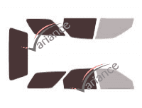 Plantilla de acristalamiento - Kit 3/4 trasero - Citroën ZX (1) Break 5 puertas (1993 - 1998) Plantilla de acristalamiento - Kit 3/4 trasero - Citroën ZX (1) Break 5 puertas (1993 - 1998)