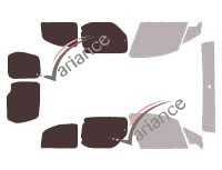 Template for glazing - kit 3/4 rear - Citroën Berlingo (2) 6 portes (2008 - 2018) Template for glazing - kit 3/4 rear - Citroën Berlingo (2) 6 portes (2008 - 2018)