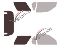 Mascherina per vetri - kit 3/4 posteriore - Opel Frontera (2) 3 porte (1998 - 2005)