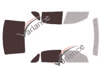 Schablone Verglasung - Kit 3/4 hinten - Chevrolet Impala (9) Limousine 4 Türen (2006 - 2013)