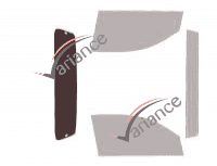 Schablone Verglasung - Kit 3/4 hinten - Toyota Hilux (7) Pick-up 2-türig (2005 - 2013)