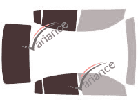 Mascherina per vetri - kit 3/4 posteriore - Chrysler Sebring (2) berlina 4 porte (2007 - 2010)