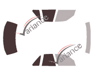 Mascherina per vetri - kit 3/4 posteriore - Chevrolet Lumina (1) berlina 4 porte (1989 - 1994)