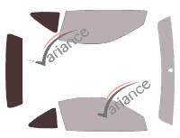 Gabarit vitrage - kit 3/4 arrière - Ferrari 360 Modena Coupé 2 portes (1999 - 2005)