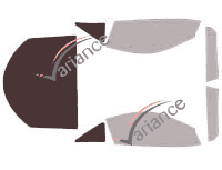 Plantilla de acristalamiento - Kit 3/4 trasero - Ferrari F 599 Coupé 2 puertas (2006 - 2012)