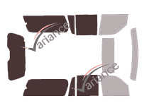 Glazing template - 3/4 rear kit - Ford Expedition (3) EL/Max Long 5 doors (2007 - 2017)
