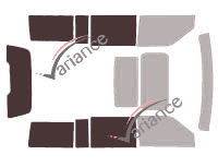 Gabarit vitrage - kit 3/4 arrière - Ford Flex 5 portes (2007 - 2019)