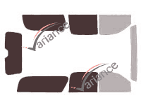 Schablone Verglasung - Kit 3/4 hinten - Gmc Yukon (3) XL 5 Türen (2007 - 2014) Schablone Verglasung - Kit 3/4 hinten - Gmc Yukon (3) XL 5 Türen (2007 - 2014)