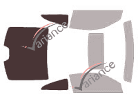 Gabarit vitrage - kit 3/4 arrière - Honda Accord (8) Coupé 2 portes (2008 - 2012)